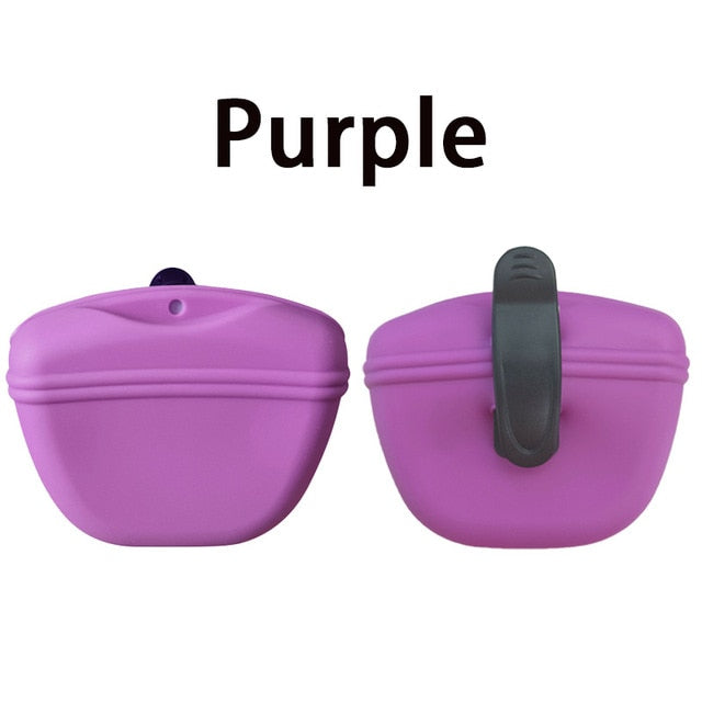 Silicone Dog Treat Bag Pet Portable Dog Training Waist Feeder