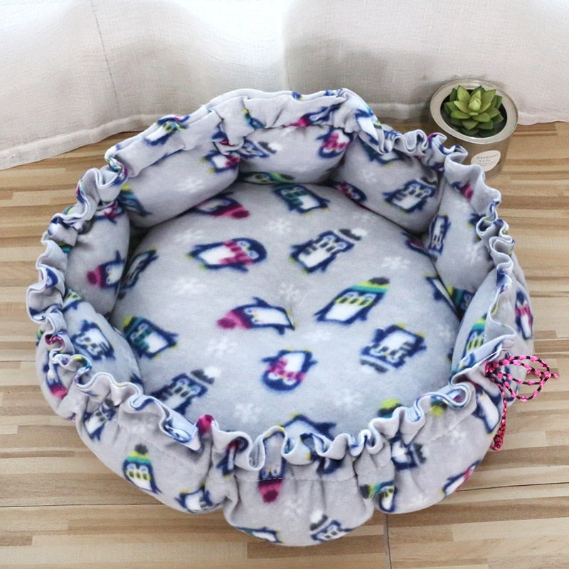 Round Cat Bed Cushion Warm Washable Sofa Soft for Sleeping