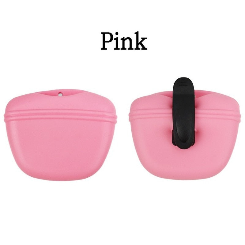 Silicone Dog Treat Bag Pet Portable Dog Training Waist Feeder
