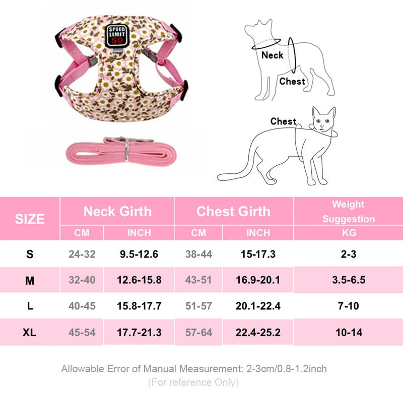 No Pull Dog Harness & Lead Set for Small Medium Dogs with Reflective Harness Vest