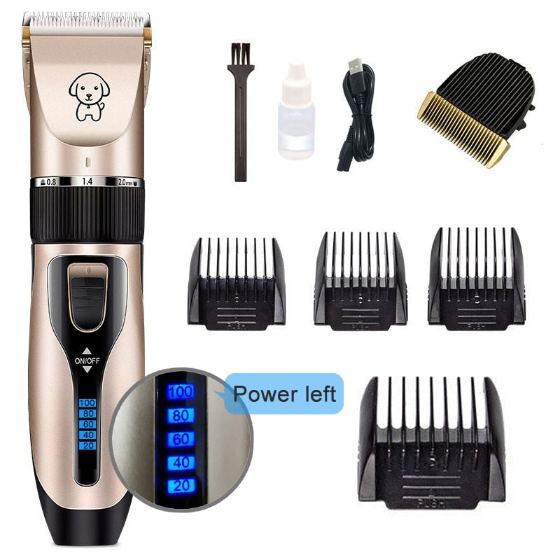 Dog Clipper Dog Hair Clippers Grooming  (Pet/Cat/Dog/Rabbit) Haircut Trimmer Shaver Set Pets Cordless Rechargeable Professional