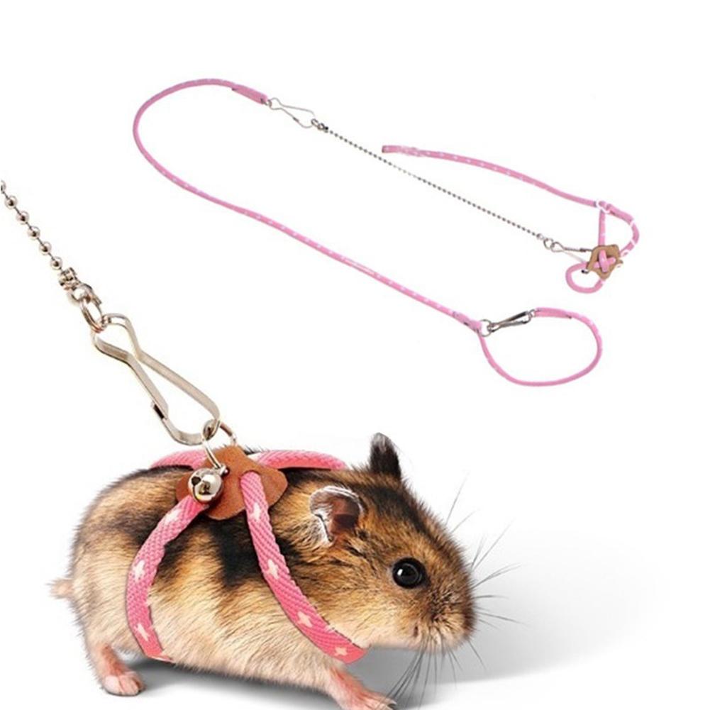 Adjustable Soft Anti-Bite Harness and Lead with Bell for Small Pet and Rodents