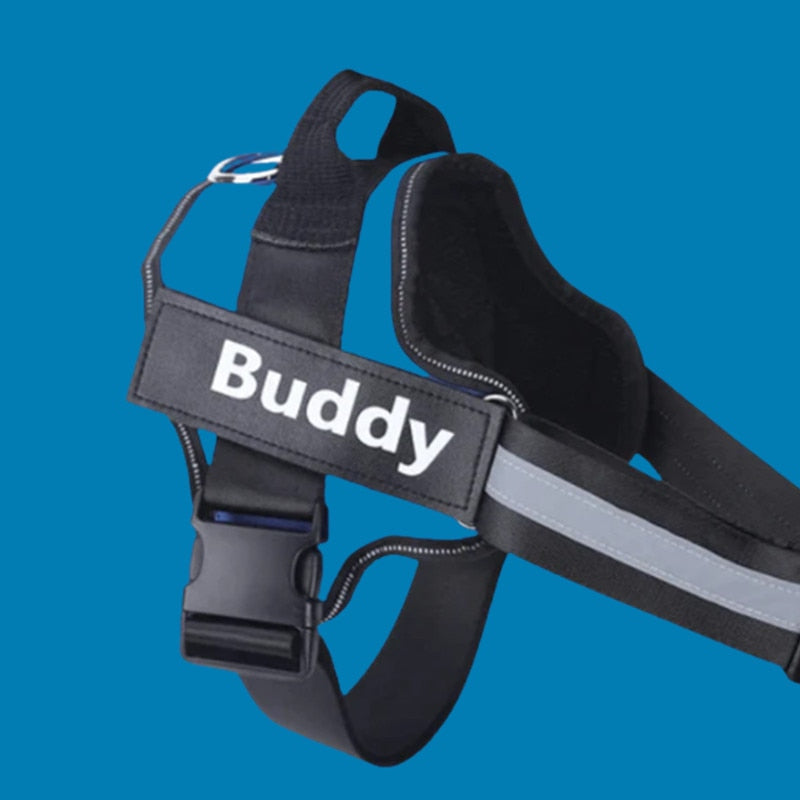 Personalised Dog Harness Reflective Breathable Adjustable for NO PULL Training