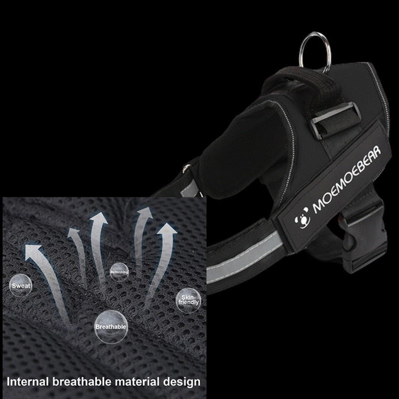 Personalised Dog Harness Reflective Breathable Adjustable for NO PULL Training