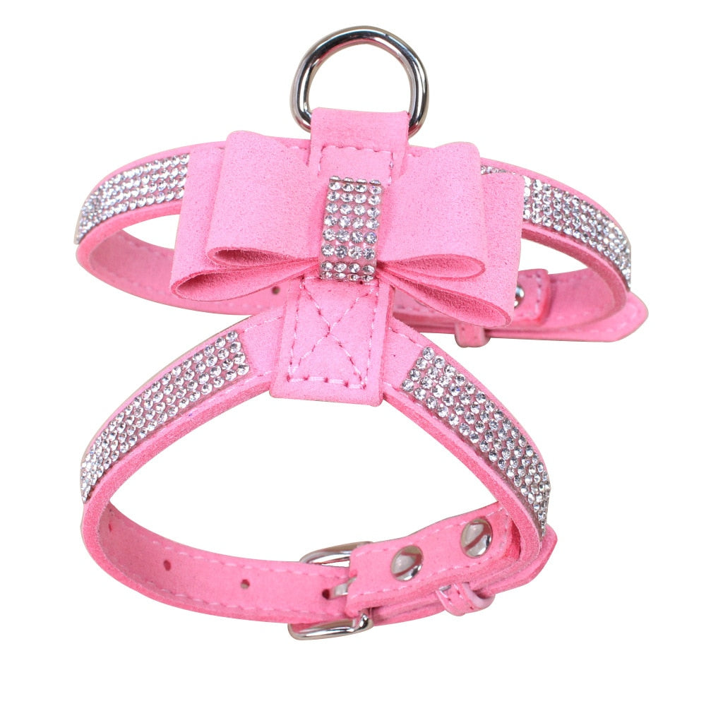Rhinestone Bow Harness & Leads for Small Dogs & Cats