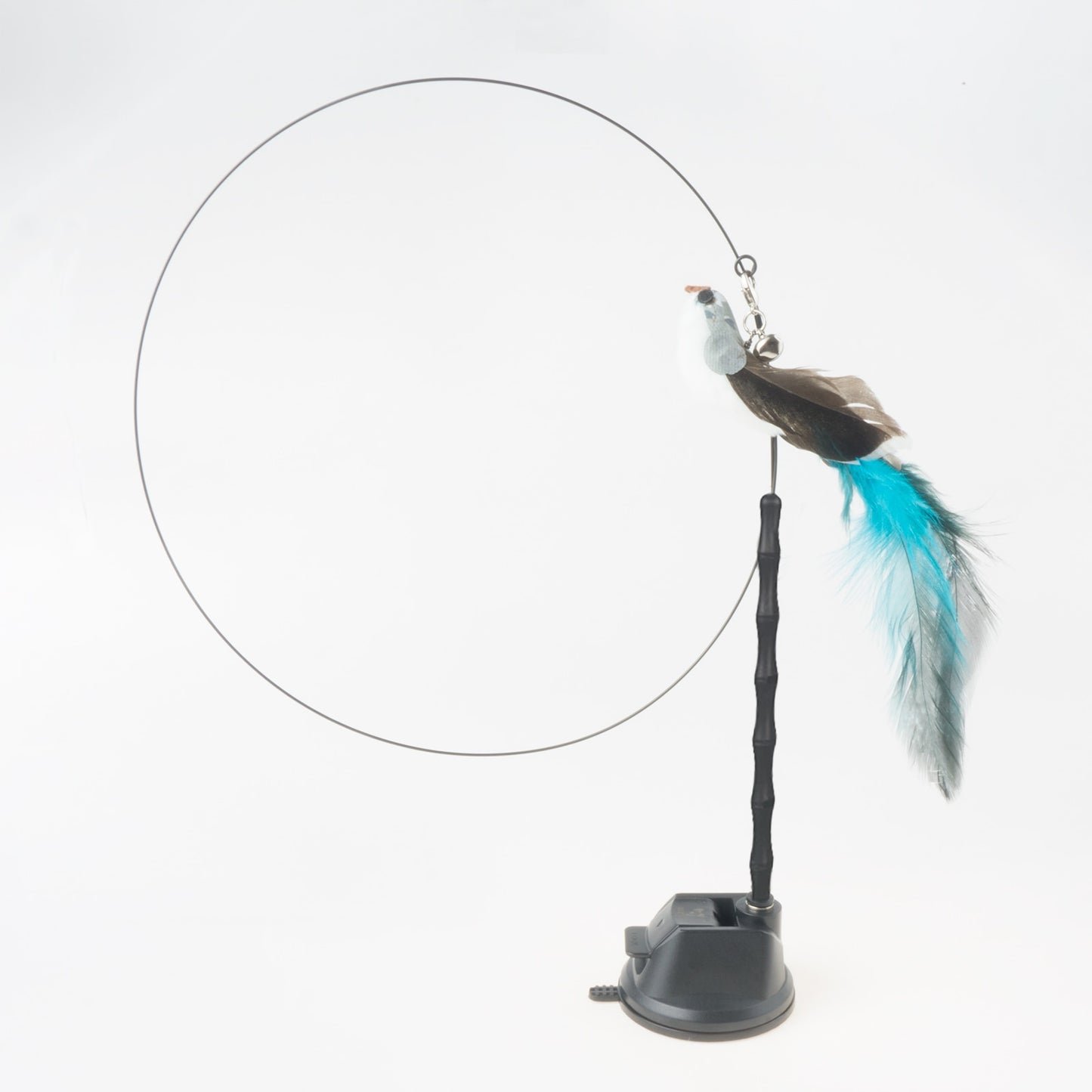 Hand free Bird/Feather Cat Wand with Bell & Powerful Suction Cup