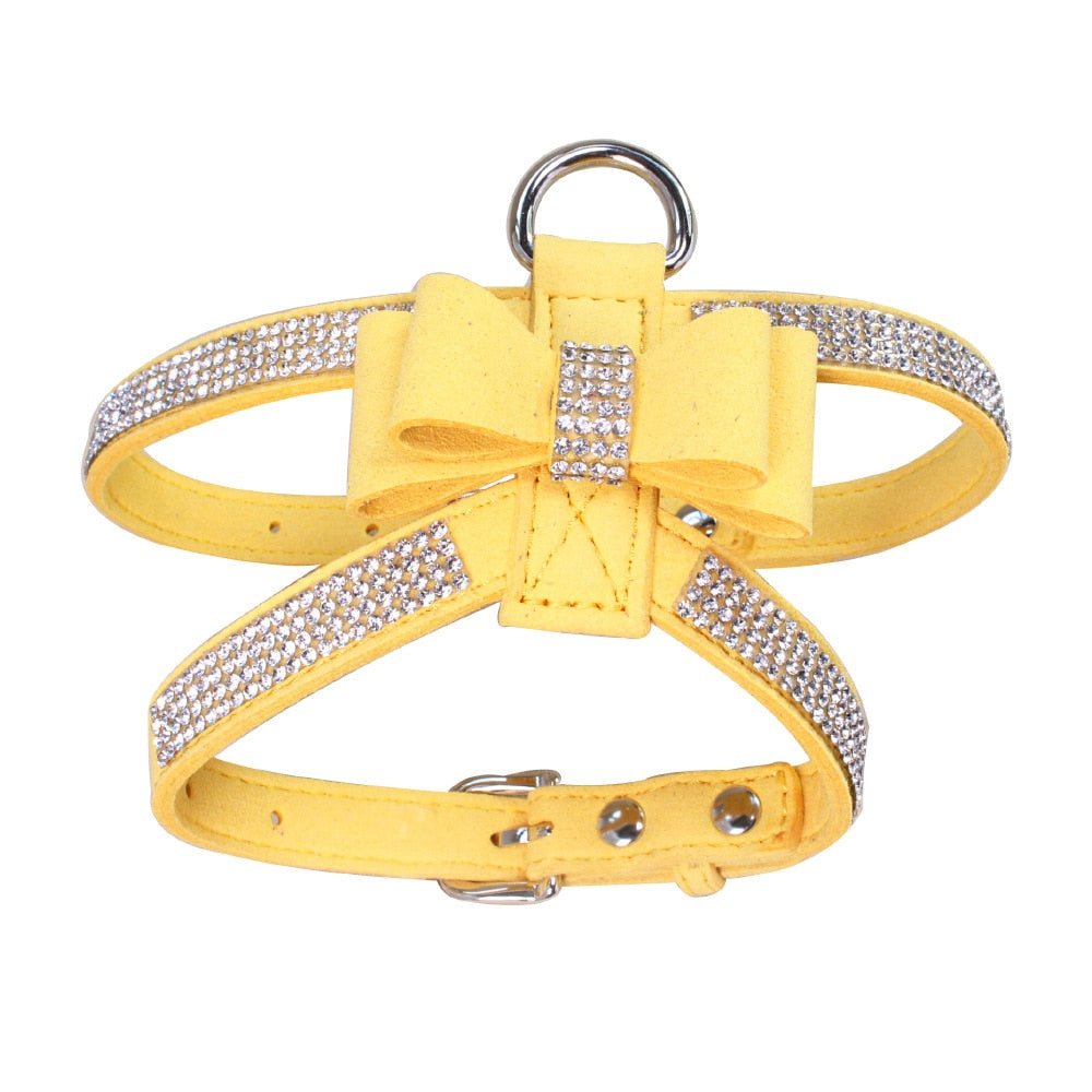 Rhinestone Bow Harness & Leads for Small Dogs & Cats