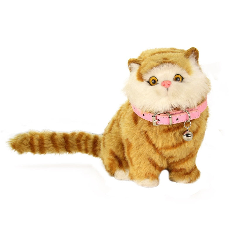 Small Leather Dog/Cat Collar with Bell Adjustable Straps