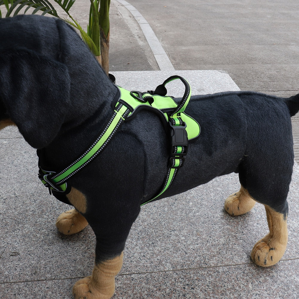 Nylon Adjustable Dog Harness Reflective Soft Breathable No Pull Dog Harness