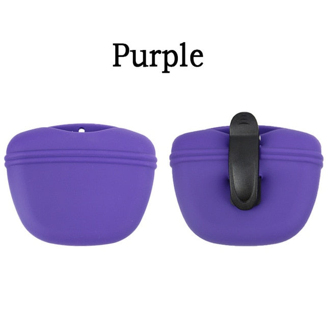 Silicone Dog Treat Bag Pet Portable Dog Training Waist Feeder