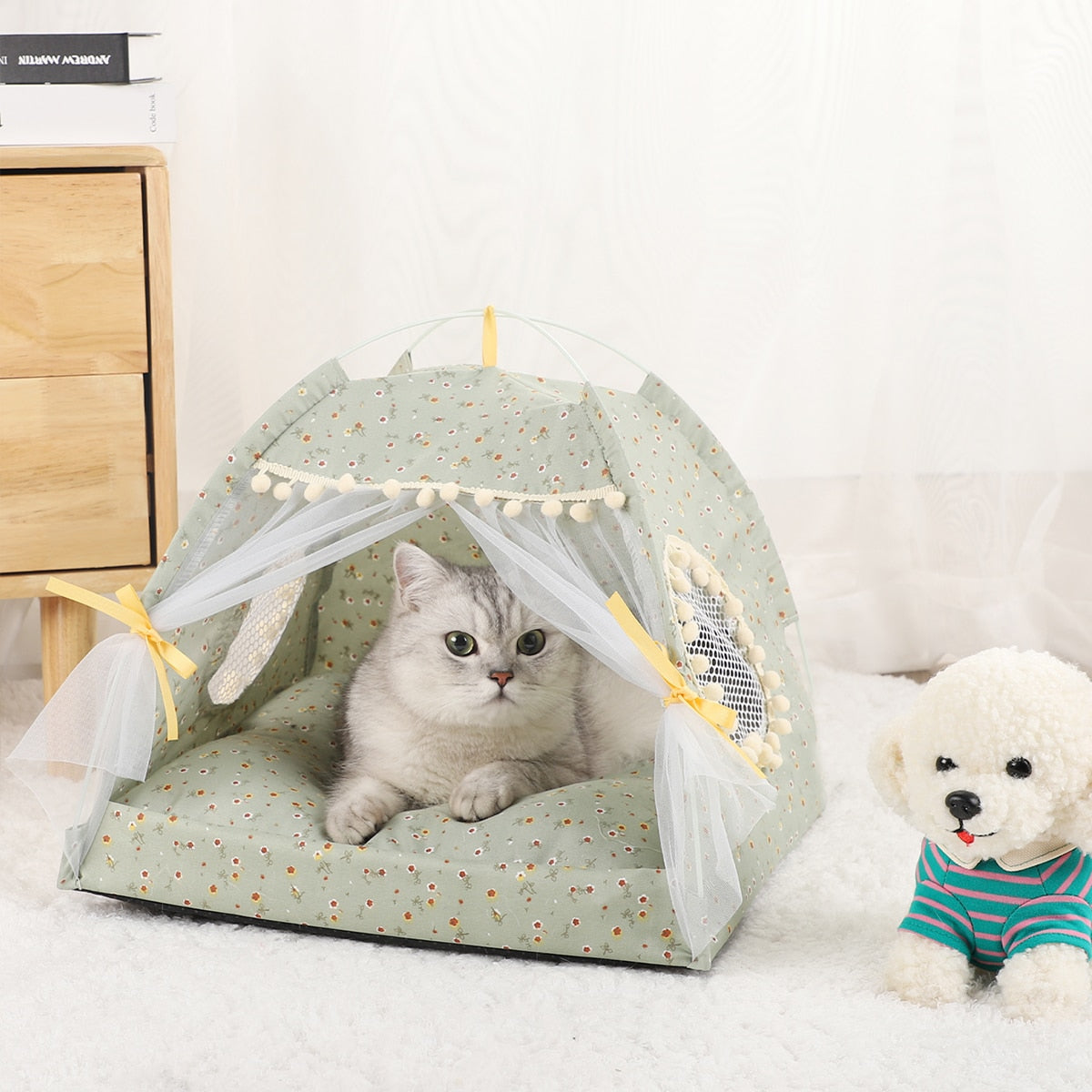 Tent Bed Cats House Warm Cushions Sofa Basket
