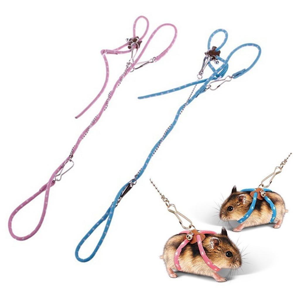Adjustable Soft Anti-Bite Harness and Lead with Bell for Small Pet and Rodents