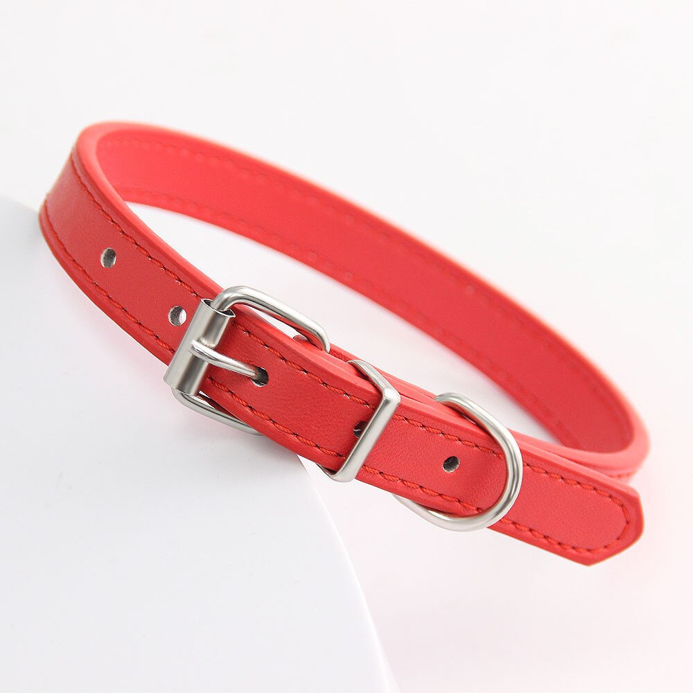 Colorful Leather Cat Collar Name Personalized