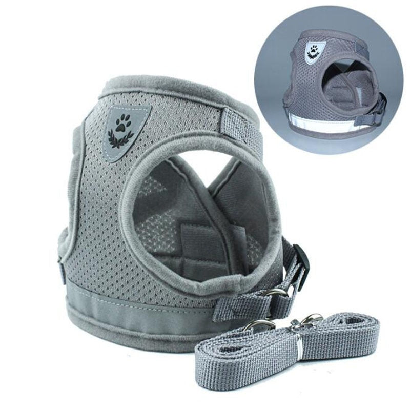 Adjustable Mesh Comfort Dog Harness With Lead(Available in multiple sizes and colours)