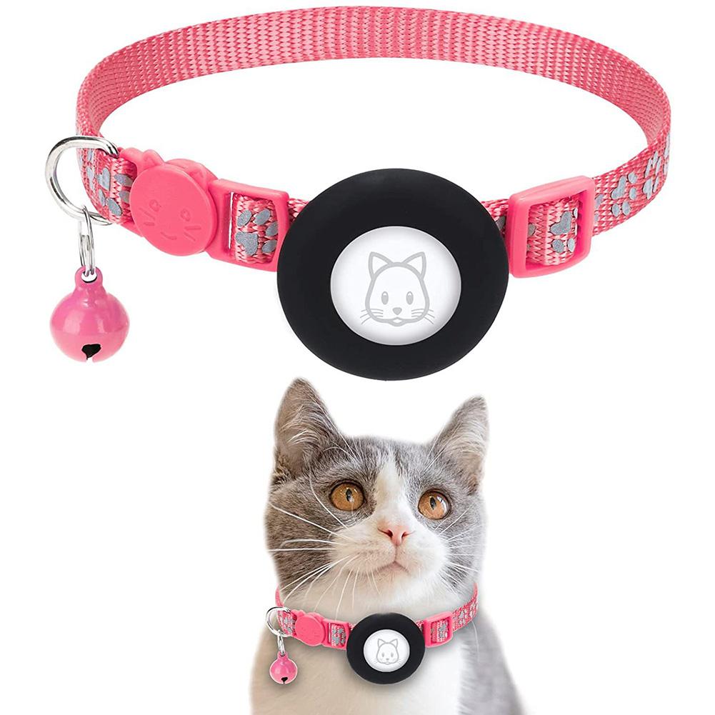 Pet Safety Reflective Collar Adjustable Footprint Print With Bells