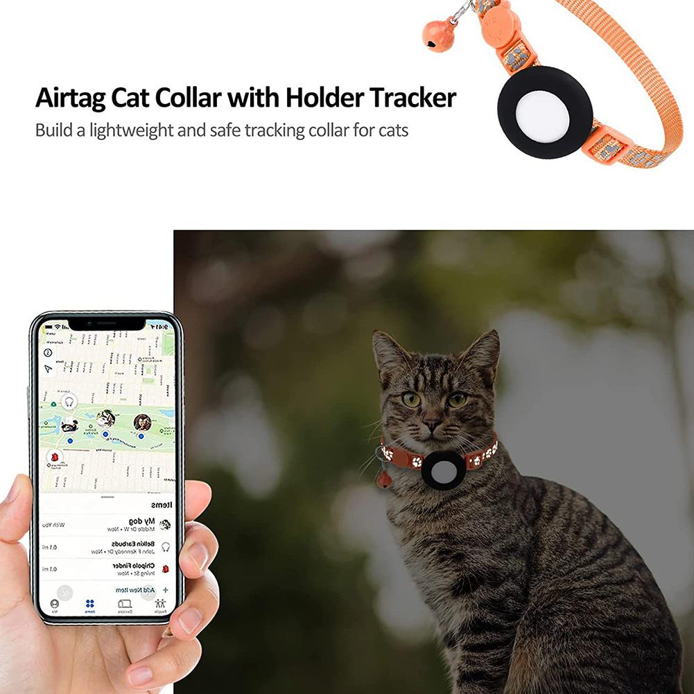 Pet Safety Reflective Collar Adjustable Footprint Print With Bells