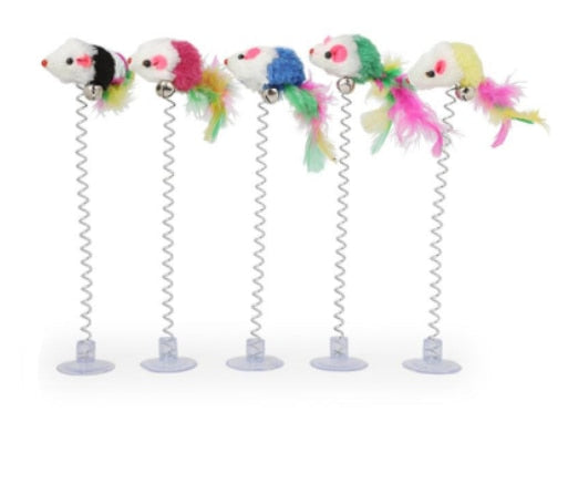 Clockwork Spring Power Plush Mouse Toy For Cats Dogs Kittens & Pups