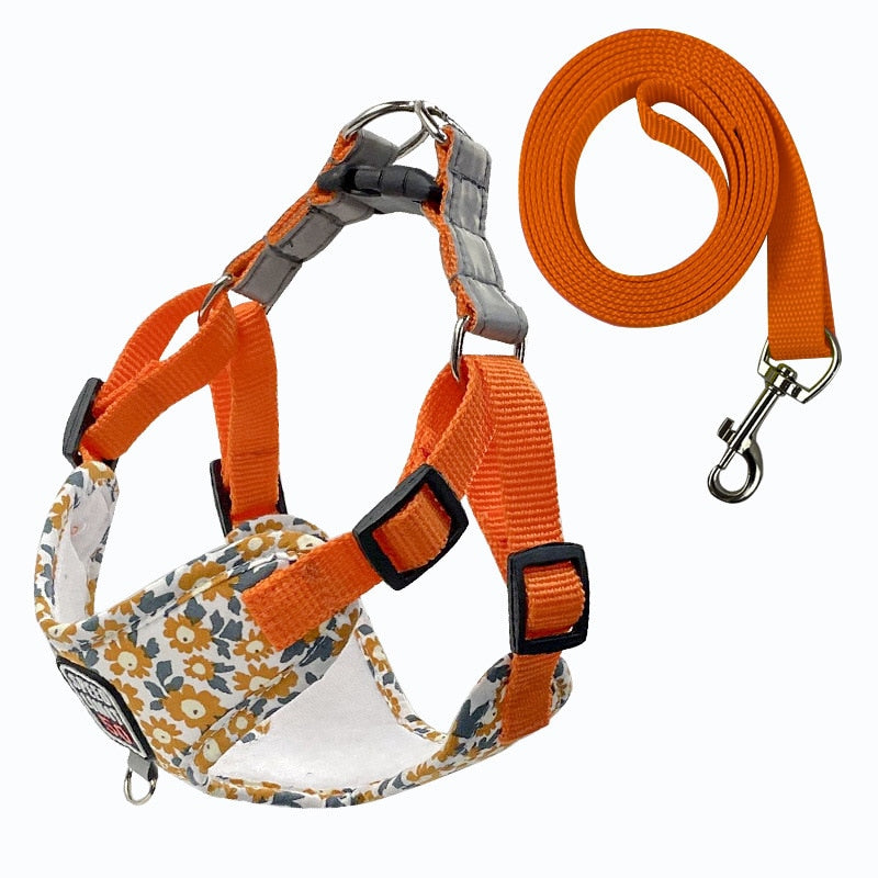 No Pull Dog Harness & Lead Set for Small Medium Dogs with Reflective Harness Vest