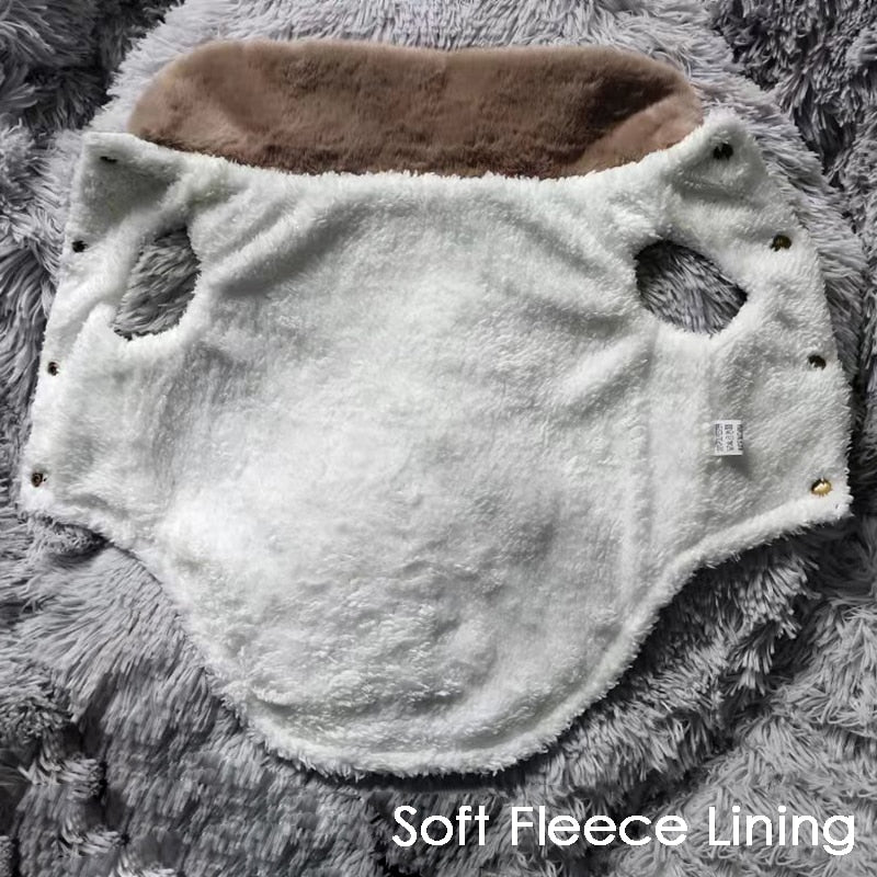 Waterproof Fur Collar Dog Jacket Winter Warm Fleece