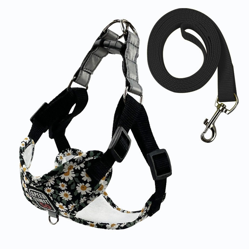 No Pull Dog Harness & Lead Set for Small Medium Dogs with Reflective Harness Vest