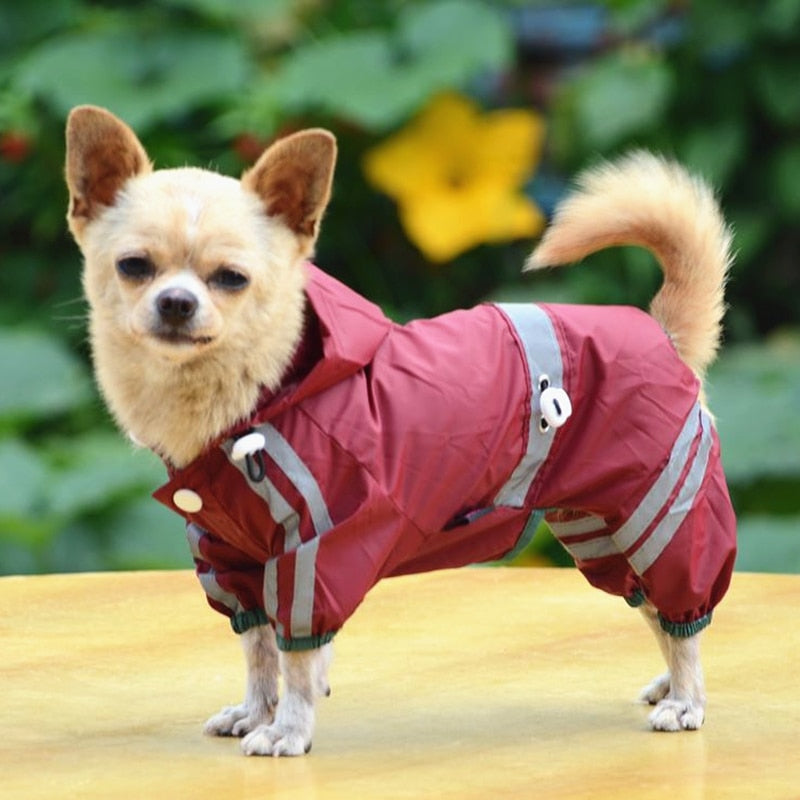 Waterproof Dog Rain Coat Hi Vis Reflective Jacket