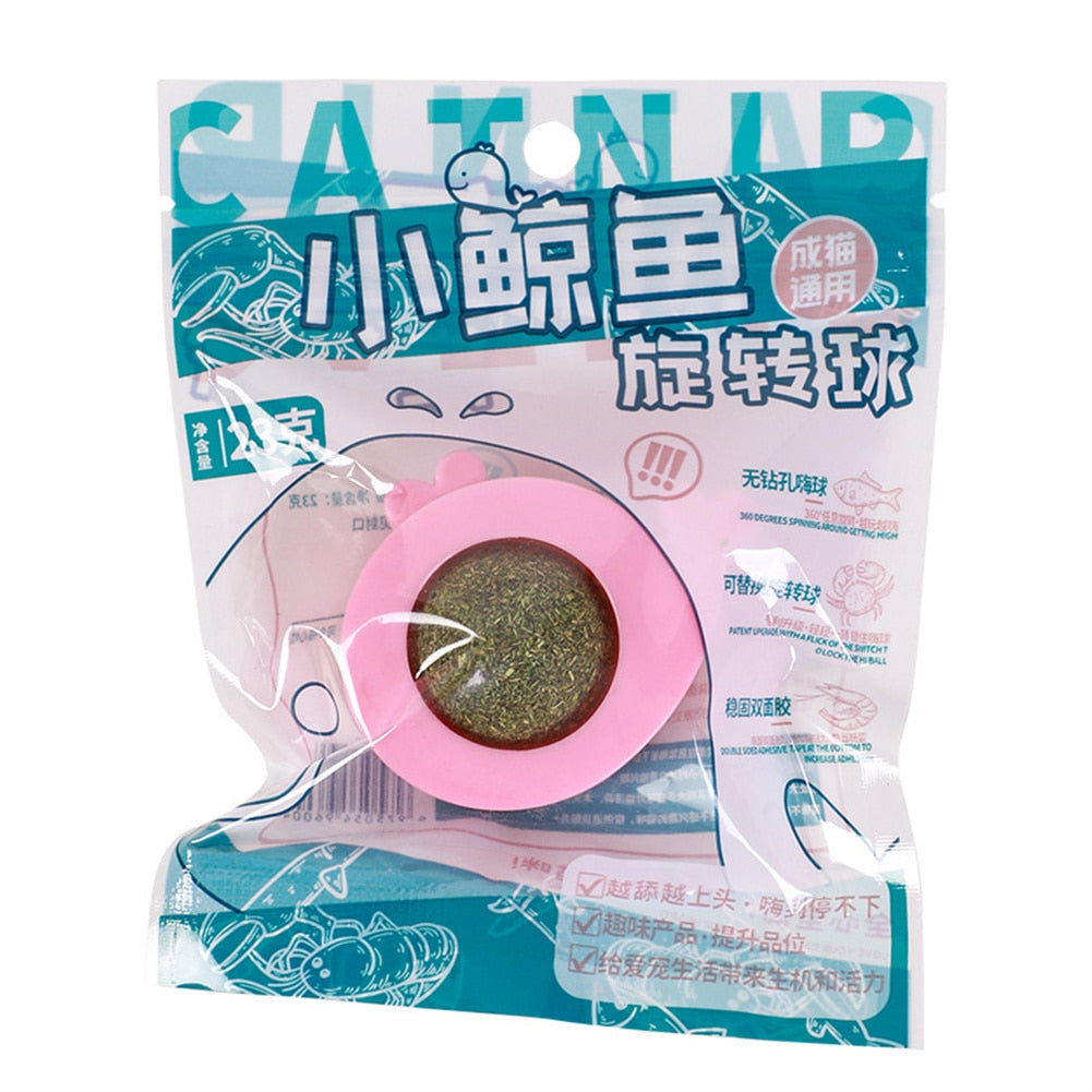 100% All Natural Catnip Wall Ball to Clean Mouths & Promote Digestion