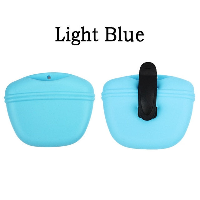 Silicone Dog Treat Bag Pet Portable Dog Training Waist Feeder
