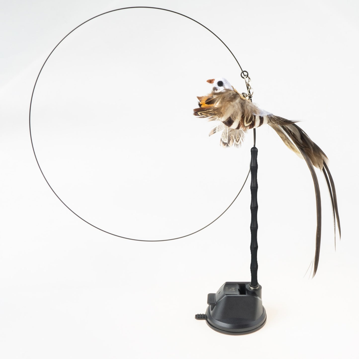 Hand free Bird/Feather Cat Wand with Bell & Powerful Suction Cup