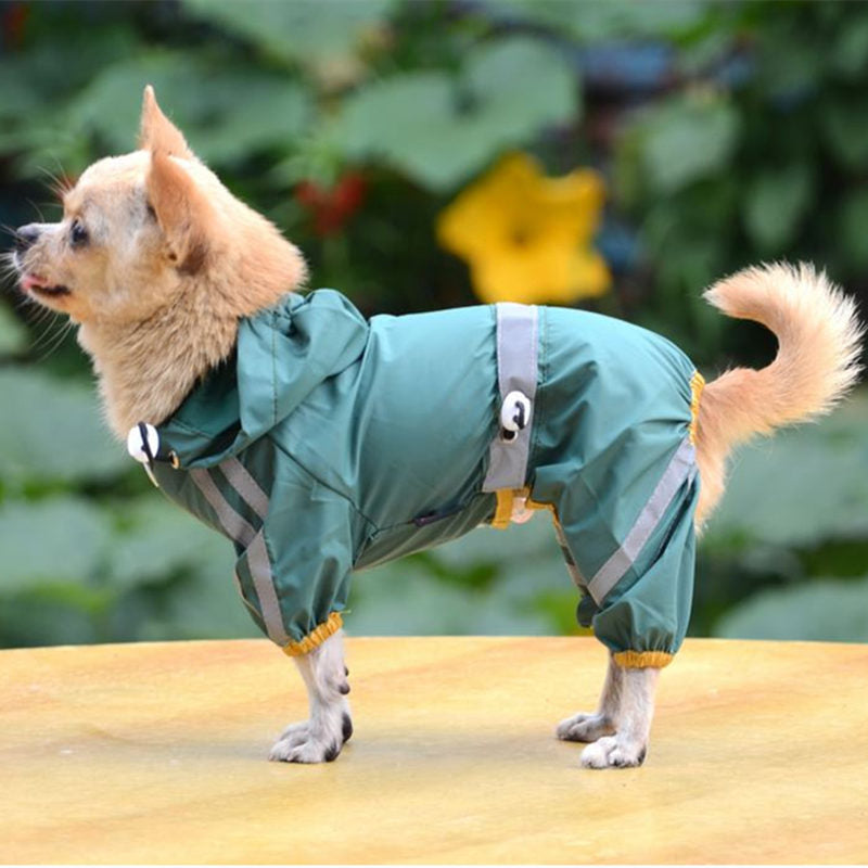 Waterproof Dog Rain Coat Hi Vis Reflective Jacket