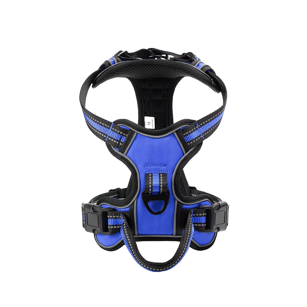 Nylon Adjustable Dog Harness Reflective Soft Breathable No Pull Dog Harness