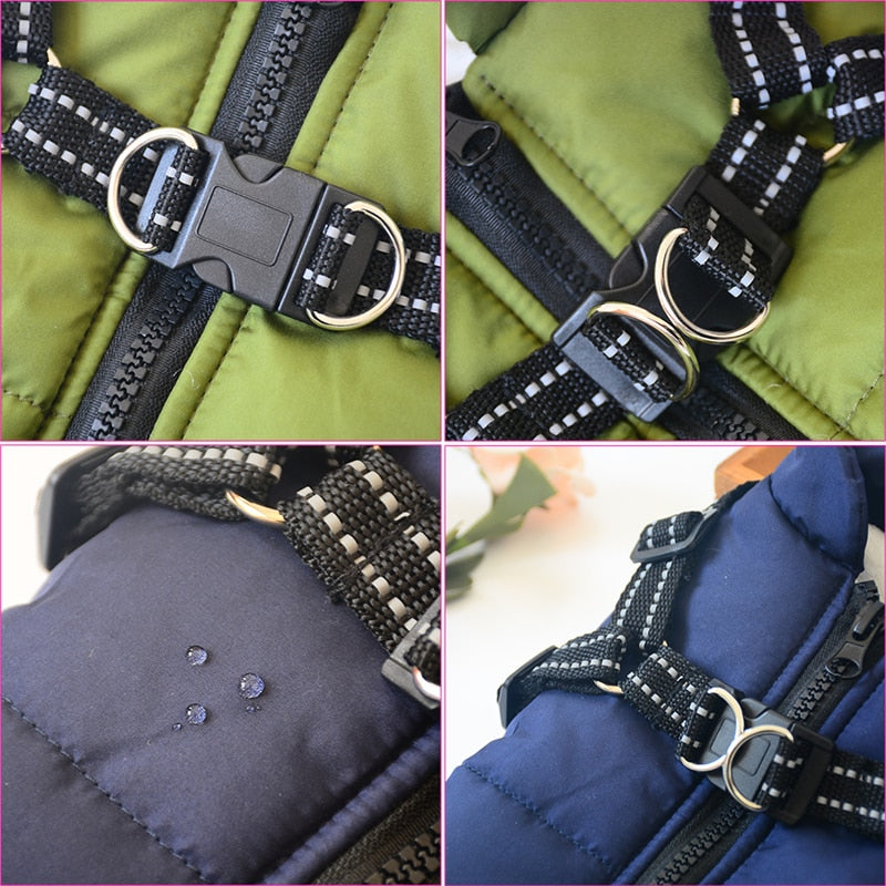 Dog Jacket With Harness Warm & Waterproof