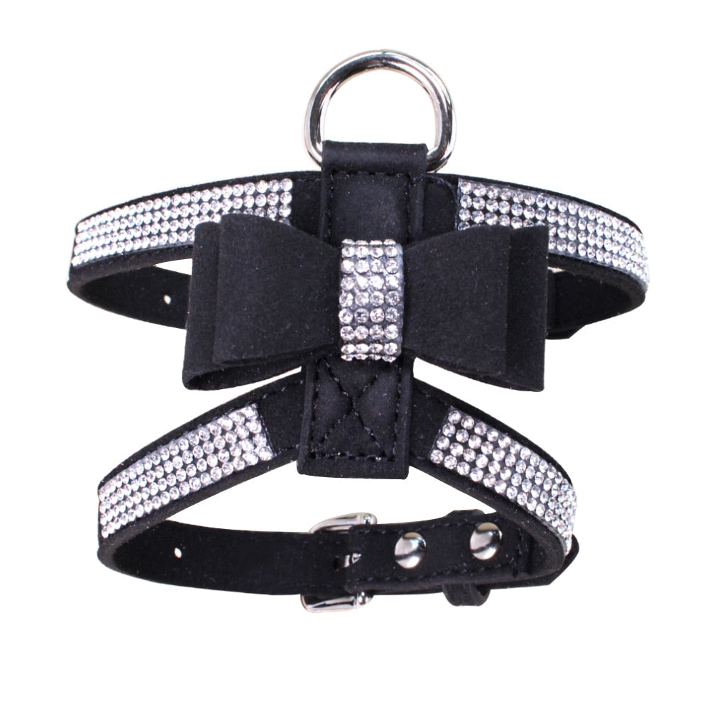 Rhinestone Bow Harness & Leads for Small Dogs & Cats