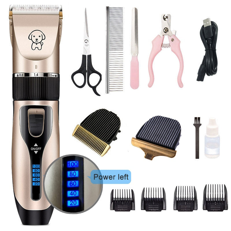 Dog Clipper Dog Hair Clippers Grooming  (Pet/Cat/Dog/Rabbit) Haircut Trimmer Shaver Set Pets Cordless Rechargeable Professional