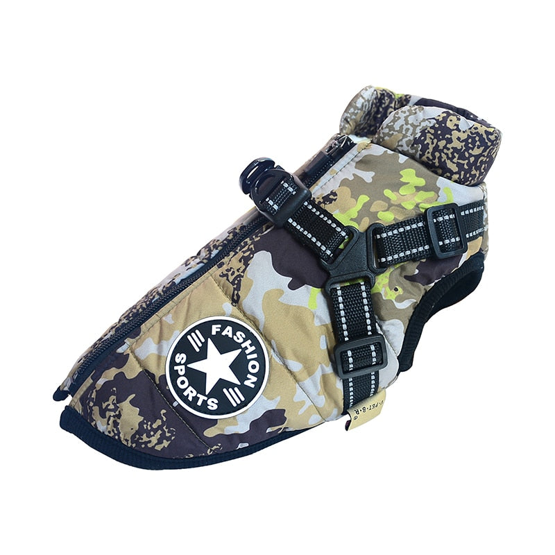 Dog Jacket With Harness Warm & Waterproof