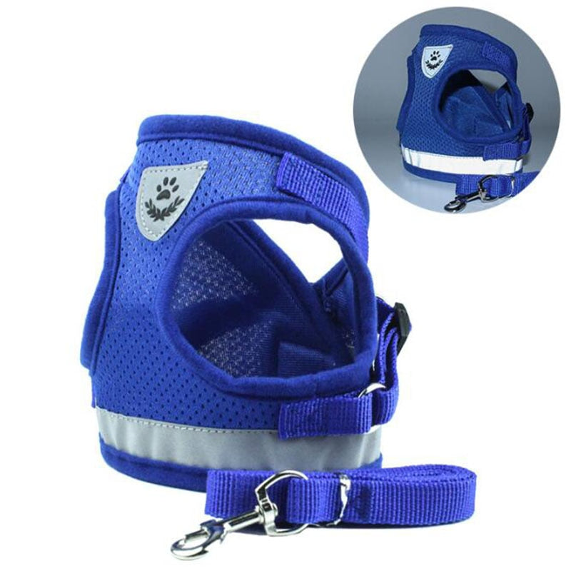 Adjustable Mesh Comfort Dog Harness With Lead(Available in multiple sizes and colours)