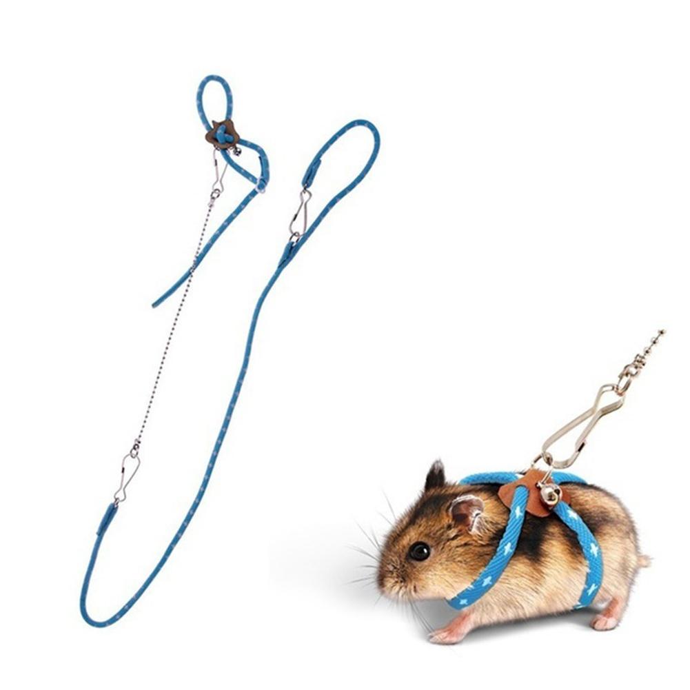 Adjustable Soft Anti-Bite Harness and Lead with Bell for Small Pet and Rodents