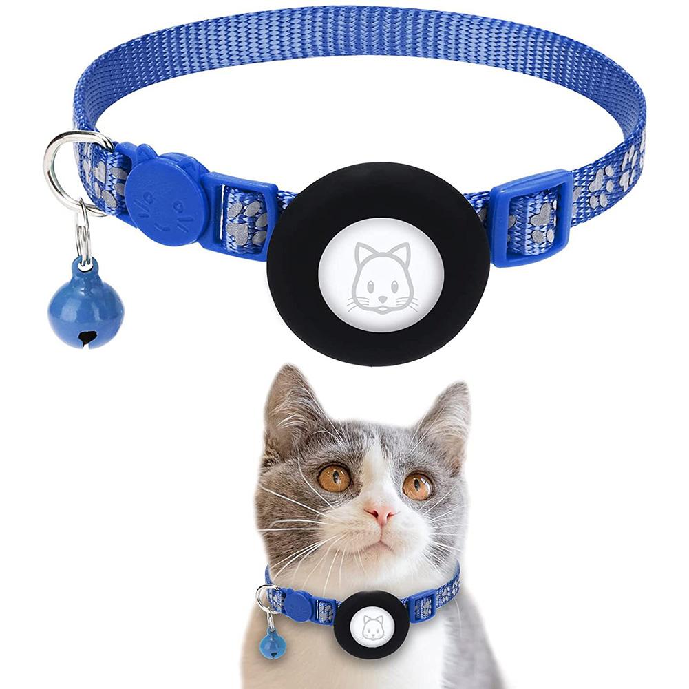 Pet Safety Reflective Collar Adjustable Footprint Print With Bells