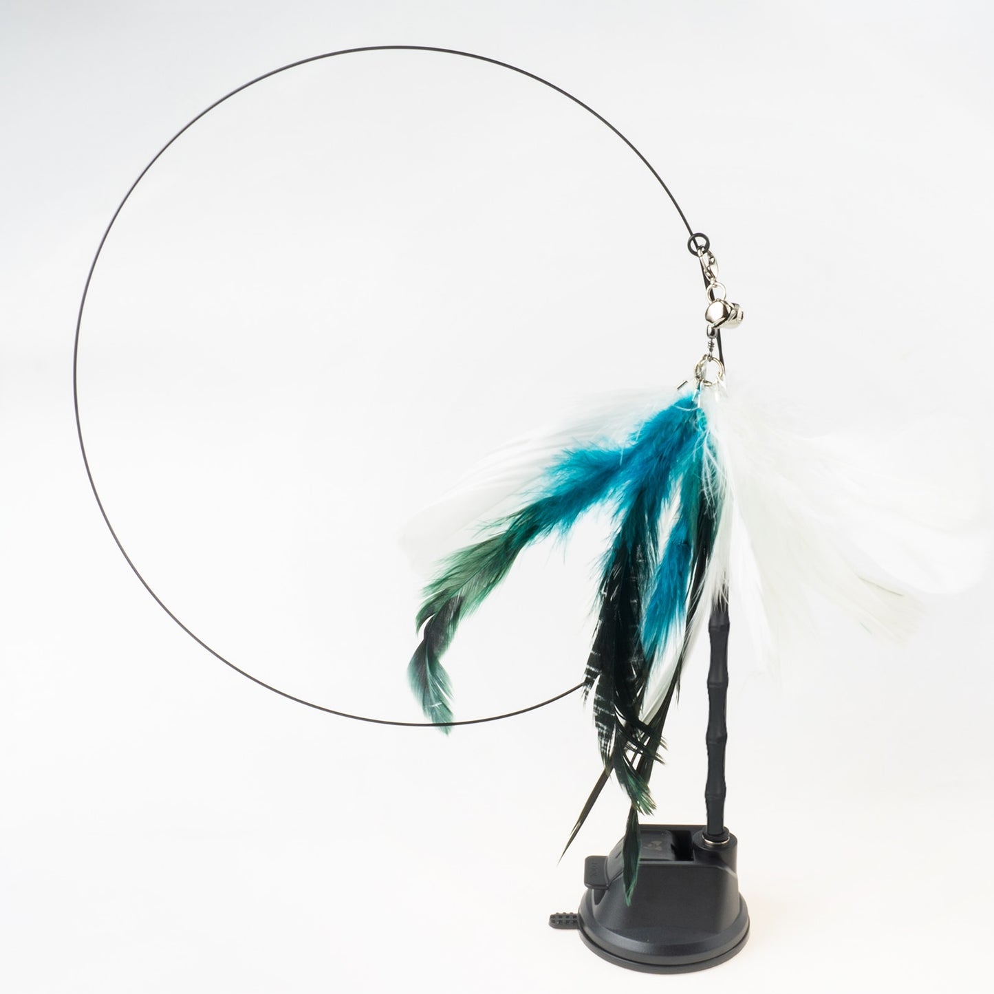 Hand free Bird/Feather Cat Wand with Bell & Powerful Suction Cup