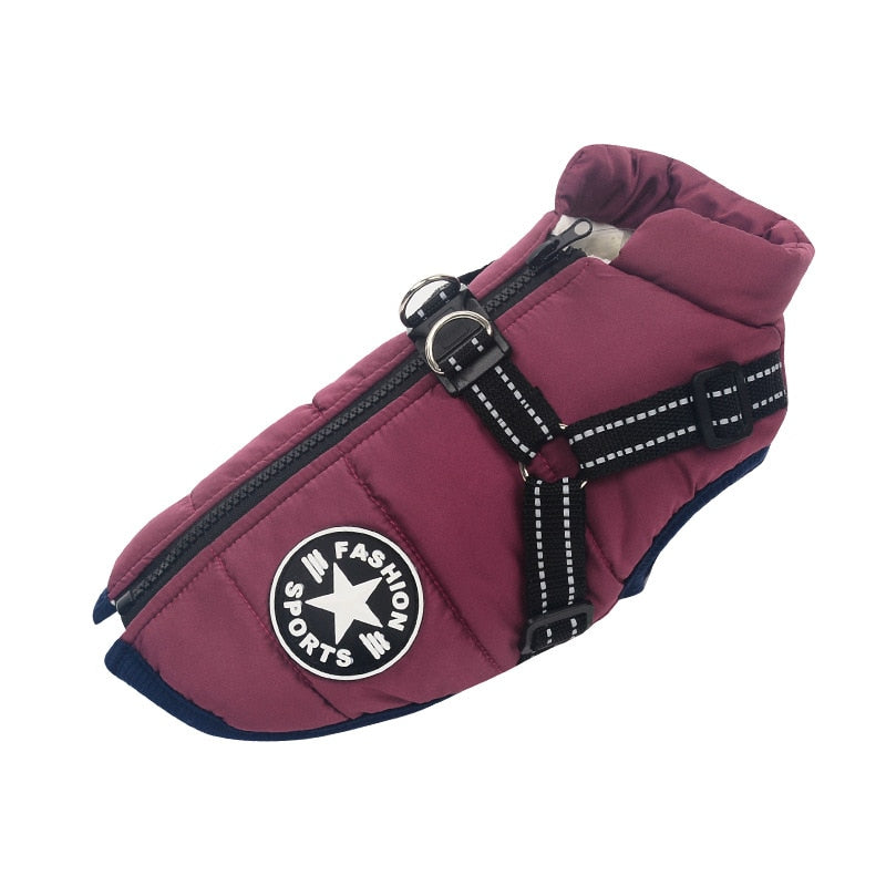 Dog Jacket With Harness Warm & Waterproof