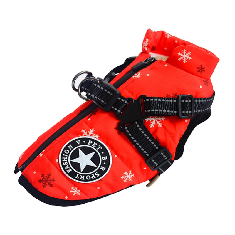 Dog Jacket With Harness Warm & Waterproof