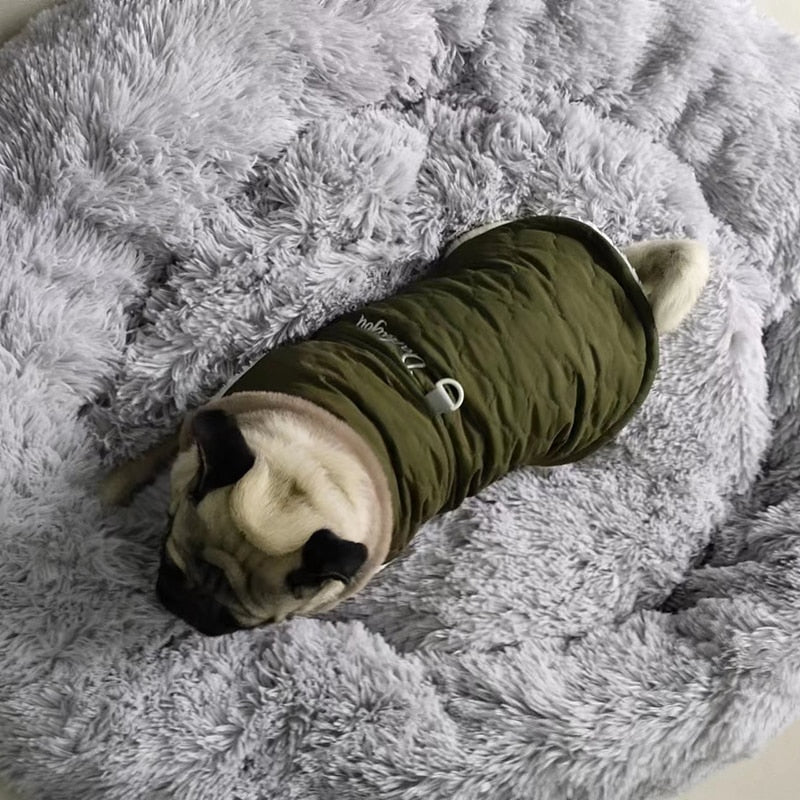 Waterproof Fur Collar Dog Jacket Winter Warm Fleece