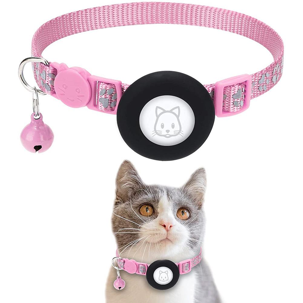 Pet Safety Reflective Collar Adjustable Footprint Print With Bells