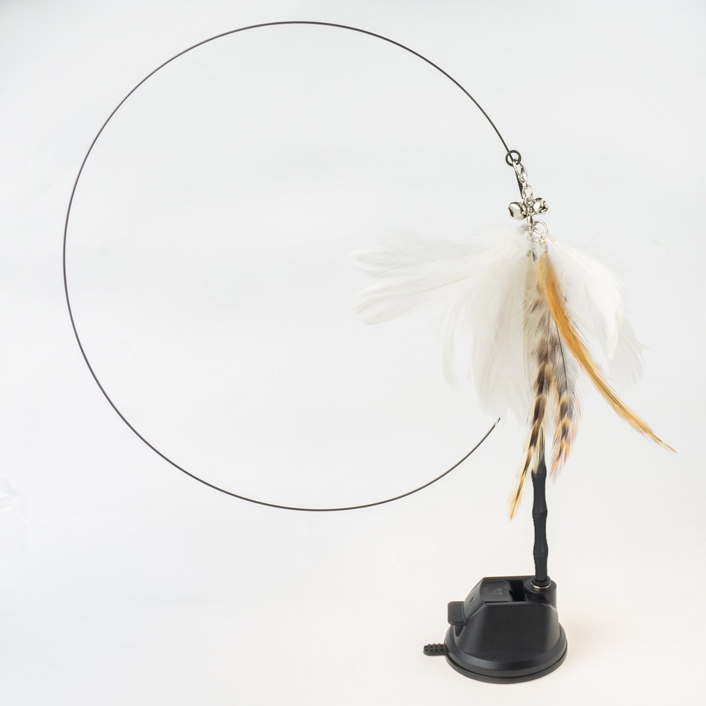 Hand free Bird/Feather Cat Wand with Bell & Powerful Suction Cup