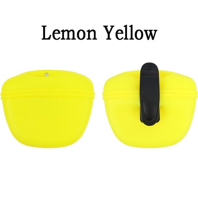 Silicone Dog Treat Bag Pet Portable Dog Training Waist Feeder