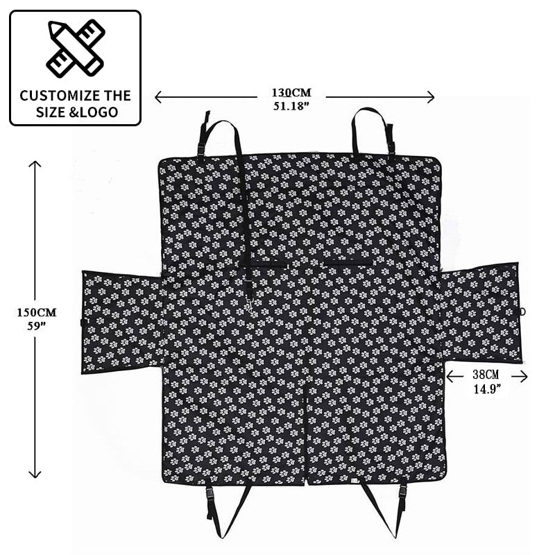 Waterproof Rear Car Back Seat Cover with Safety Belt