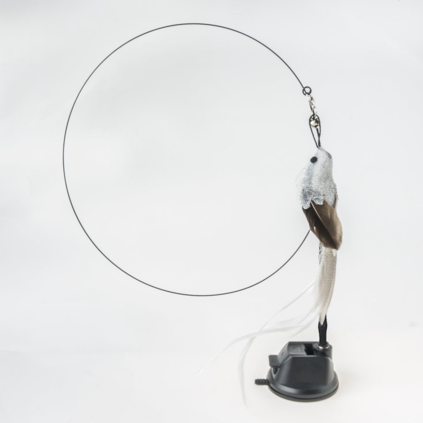 Hand free Bird/Feather Cat Wand with Bell & Powerful Suction Cup