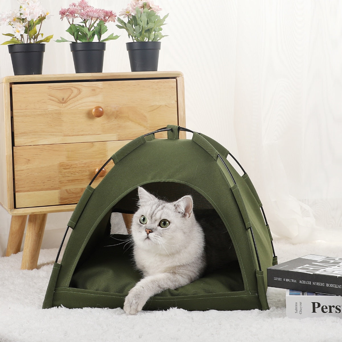 Tent Bed Cats House Warm Cushions Sofa Basket