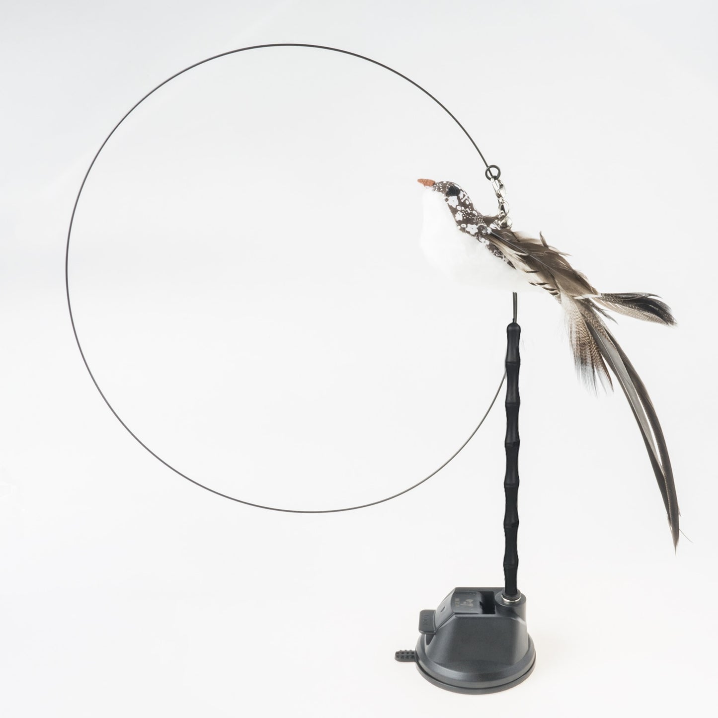 Hand free Bird/Feather Cat Wand with Bell & Powerful Suction Cup