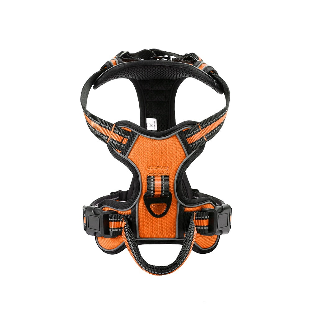 Nylon Adjustable Dog Harness Reflective Soft Breathable No Pull Dog Harness