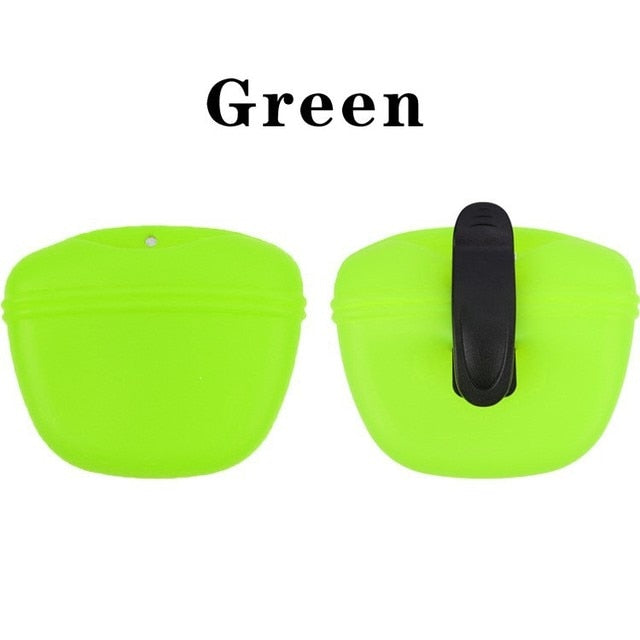 Silicone Dog Treat Bag Pet Portable Dog Training Waist Feeder